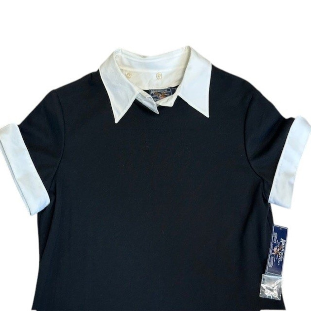 NWT American Living Women's Black Short Sleeve Collared Shirt Dress -‎ Size 12 - Picture 5 of 13